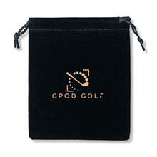 Load image into Gallery viewer, GPOD GOLF velvet carrying pouch black and gold
