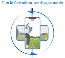Load image into Gallery viewer, GPOD Mini cradle free mount allowing to film in portrait or landscape mode. Iphone attached to the gpod mini magnetically and is able to swivel freely to film in any mode.
