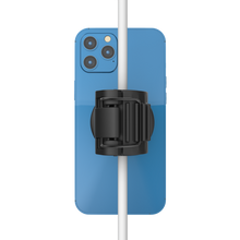 Load image into Gallery viewer, Rear view of Iphone attached to the gpod mini that is clamped onto an alignment stick for the purpose of filming a golf swing.
